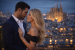 elegant couple enjoying a romantic date in Barcelona